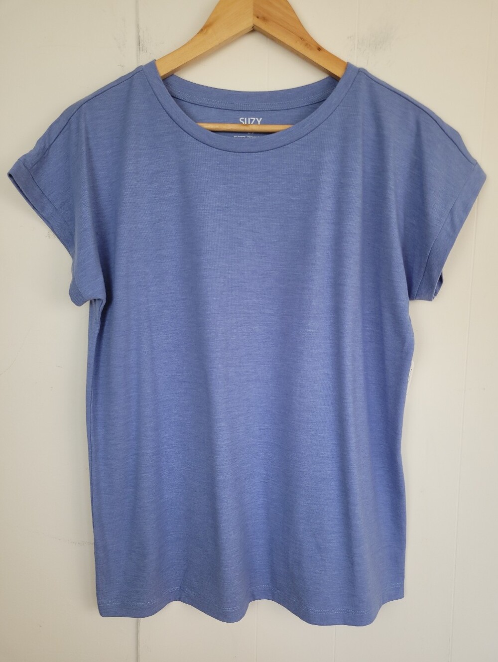 Suzy Shier Small Blue Relaxed Short Sleeve T-Shirt